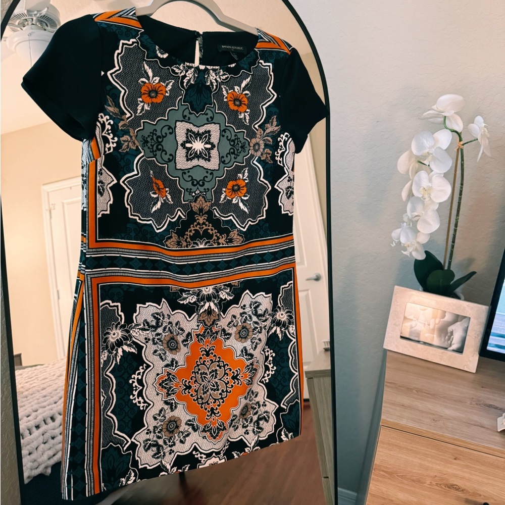 Patterned mini dress NWOT
